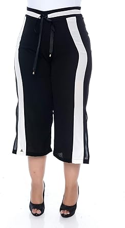 calça pantacourt plus size branca