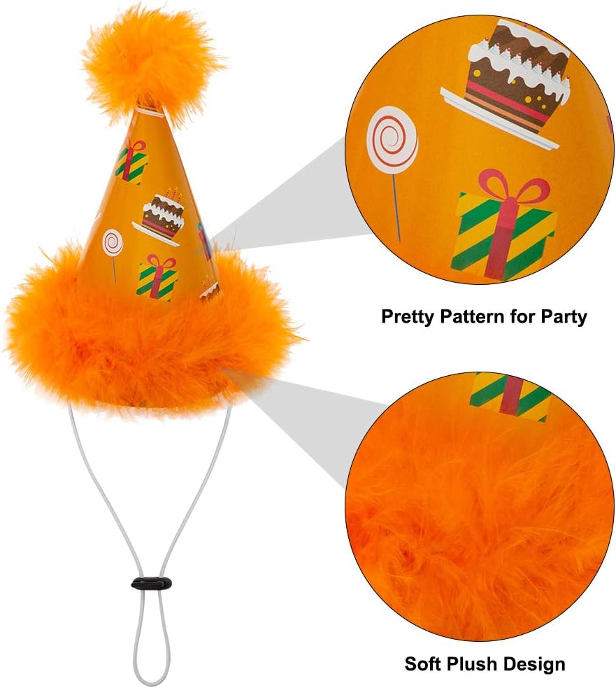 SCENEREAL Dog Party Hat 6 Packs - Cute Cone Hats Set for Dogs Birthday Parties Soft Plush Colorful Caps Perfect Doggie Party Supplies : Pet Supplies
