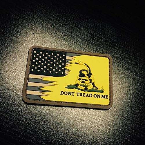 American Sheepdog Don't Tread On Me US Flag Patch - Subdued
