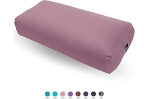 Everyday Yoga Premium Bolster, Soft & Supportive Meditation Pillow with Carry Handle, Lightweight Cushion for Restorative Yoga & Relaxation (Multi-Color)
