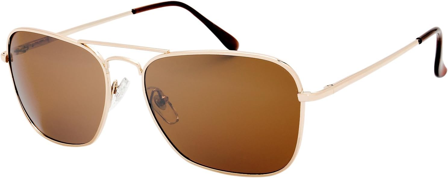 The Fresh Classic Retro Metal Frame Polarized Sunglasses Rectangular Sun Glasses