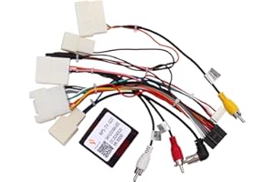 ViaBecs 16-PIN Car Stereo Wiring Harness with Canbus Box for Toyota Camry RAV4 Corolla Tundra Highlander, Supports Original J