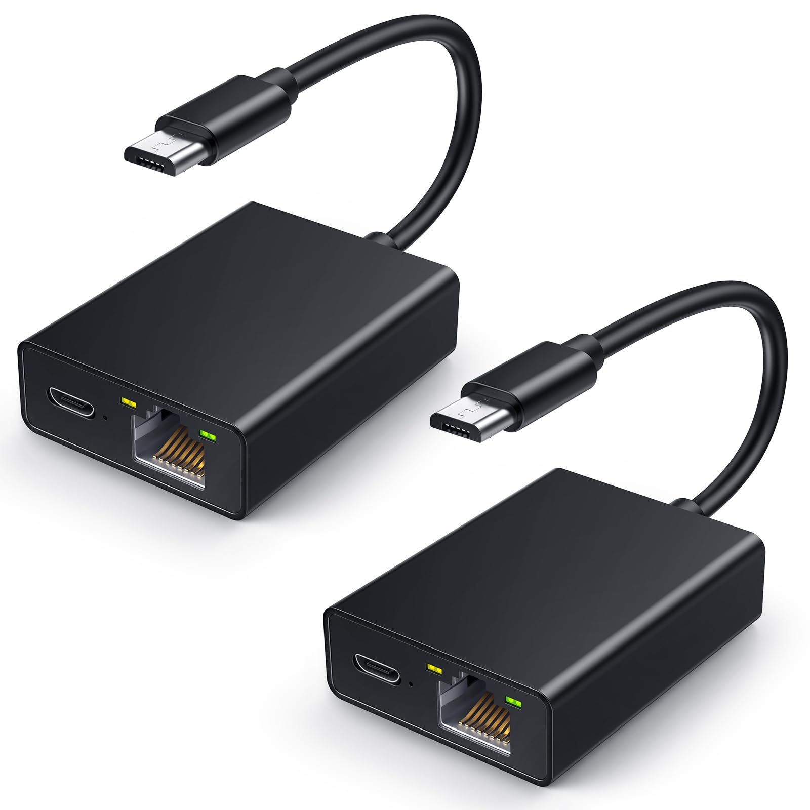 Photo 1 of Ethernet Adapter for Fire TV Stick, Electop Micro USB to RJ45 Ethernet Network Adapter Compatible with 4K Fire Stick,Chromecast Google Home Mini and More Streaming TV Sticks(2 Packs)