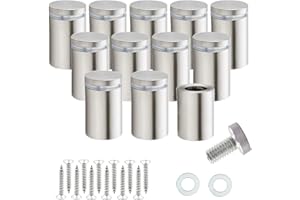 RuoFeng Stainless Steel Wall Mount Glass Standoff Holder Screw Nails Advertising Nails 12 Pcs (16x40mm)