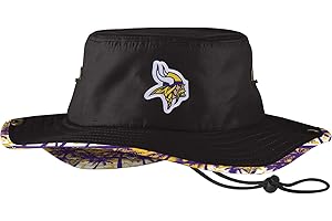 FOCO NFL Team Logo Solid Hybrid Sport Outdoor Sun Bucket Boonie Hat