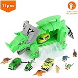Joyhero RC Fahrzeuge Spielzeugkiste Dinosaurier Spielzeug ab 3 Jahren, aus Einem Hubschrauber, 3X Autos, 6X Kleinen Dinosauriern und Einem größeren Dinosaurier