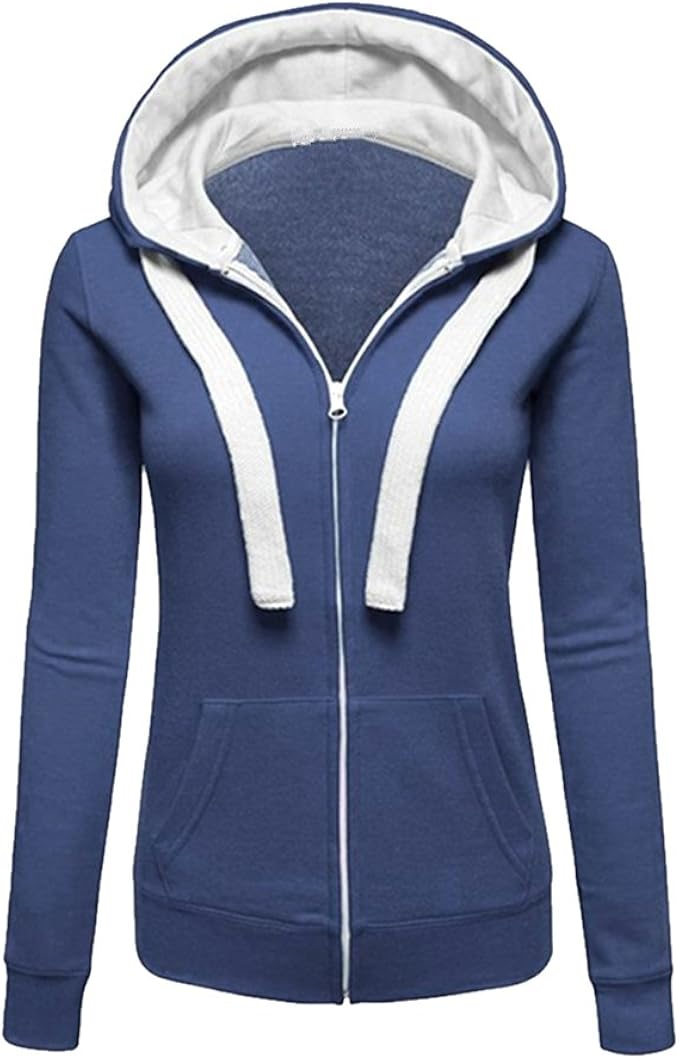 CHICSweat à Capuche Femme Fermeture Eclair Sweatshirt Gilet Veste