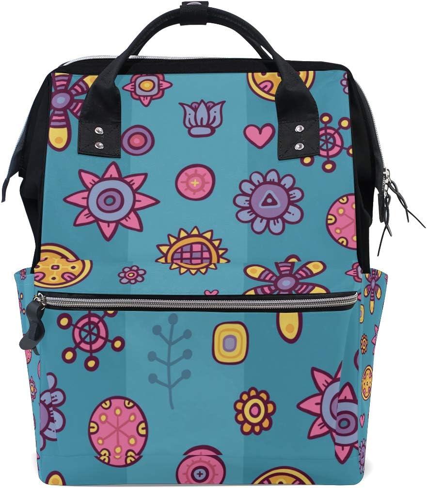MALPLENA Daypack Peculiar Flower School Bag Travel Backpack