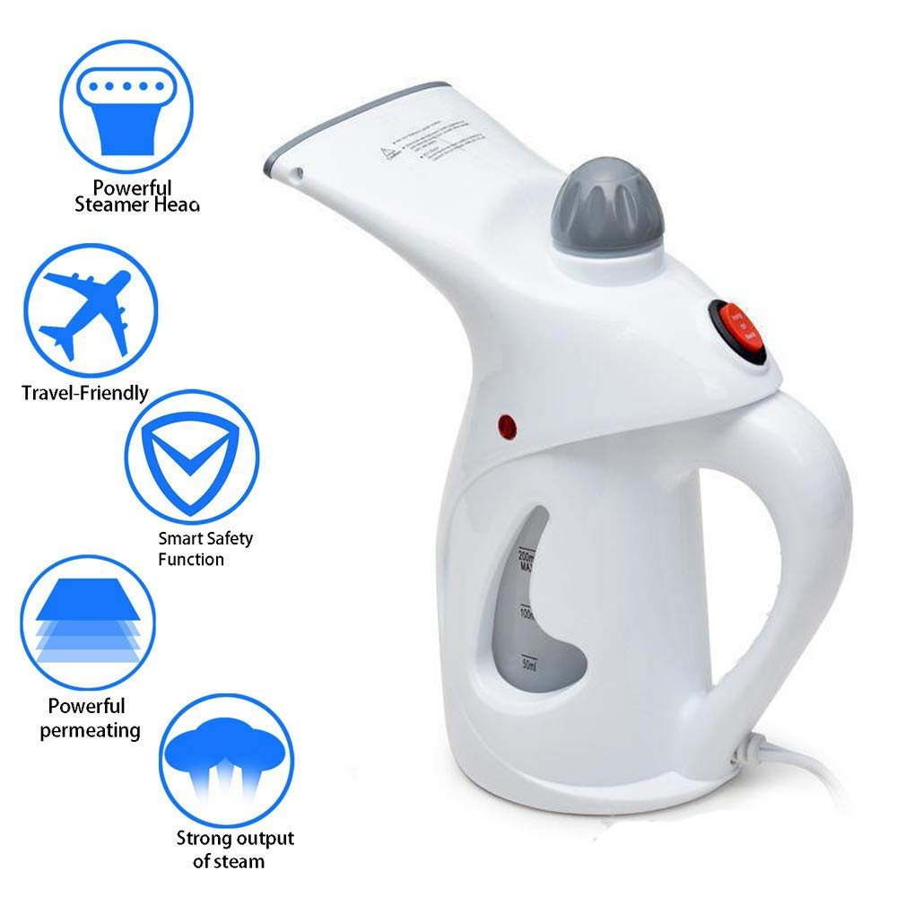 Zinnor Powerful Garment Steamer Portable Steamer Fabric Clothes 800-watt Fabric Steamer with 7-Ounce Water Capacity Provides up to 12 Minutes of Continuous Steam Handhold Fast Heating