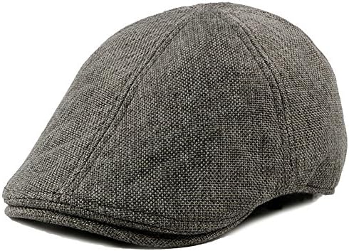 WEIJUN Men Vintage Classic Beret IVY Hat newsboy artist Cap Cabbie Flat Outdoor - Grey