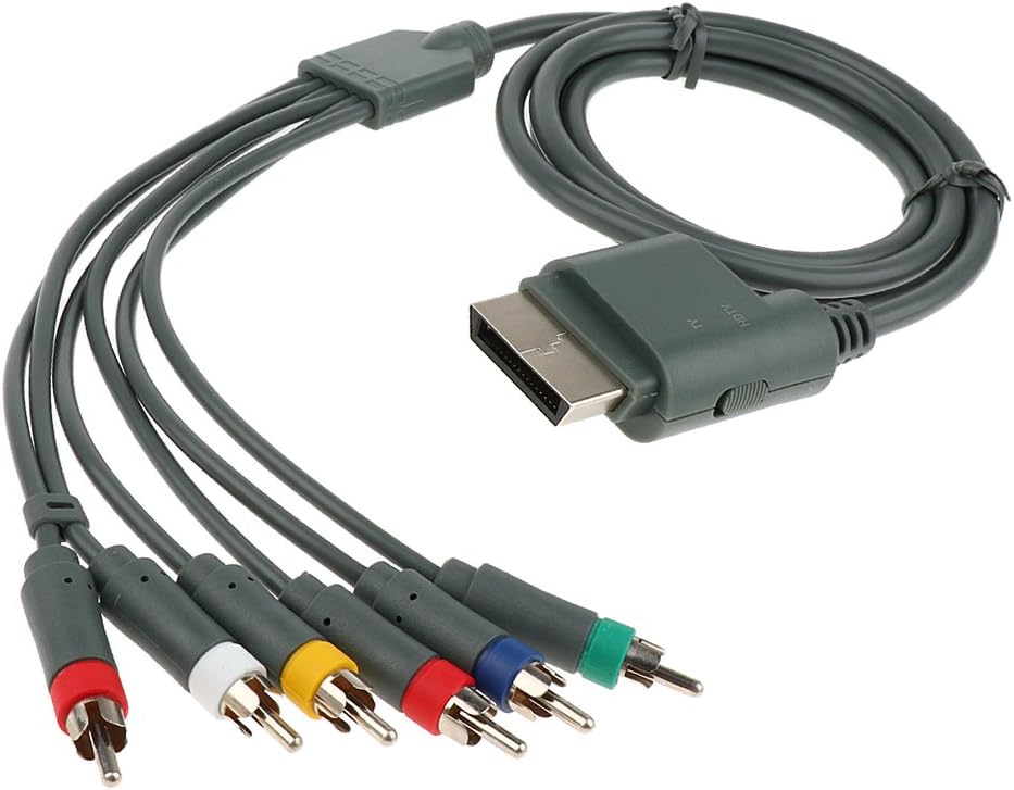 HDTV Audio Video Stereo Cable for Xbox 360 Vide Game Console RCA Scart Adapter Cord 1.8m/6ft