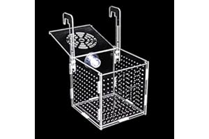 JOBEDE Fish Breeding Box, Acrylic Fish Isolation Box Separator for Shrimp Clownfish - 5.9 * 5.9 * 5.9 inches