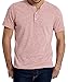 Makkrom Mens Casual Slim Fit Short Sleeve Henley T-Shirts Crew Neck Shirts