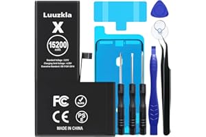 Luuzkla 15200mAh (2025 New Upgrade) Battery Compatible with iPhone X, Super Capacity Battery Replacement Compatible with iPho