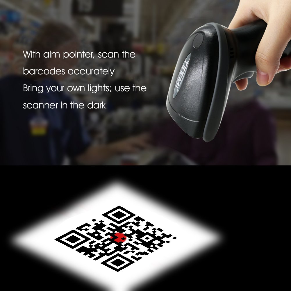 Support QR Read barcodes on Screen Data Matrix TEEMI 2D Wireless