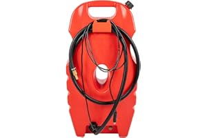 biosp 14 Gallon Fuel Caddy On-Wheels, Portable Fuel Storage Tank with Electric Transfer Pump 12V (for Diesel, Gasoline), Diesel Fuel Container Storage Can with 8.5Ft Hose for Cars