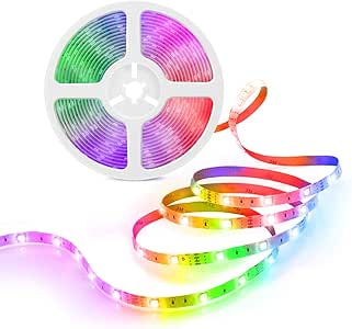 Amazon.com: Govee Tira de luces LED, 16.4 pies RGB LED tira con mando a