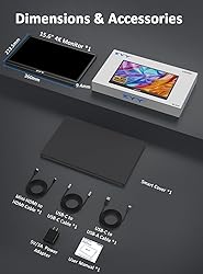 KYY 4K Portable Monitor 15.6" Portable Monitor for