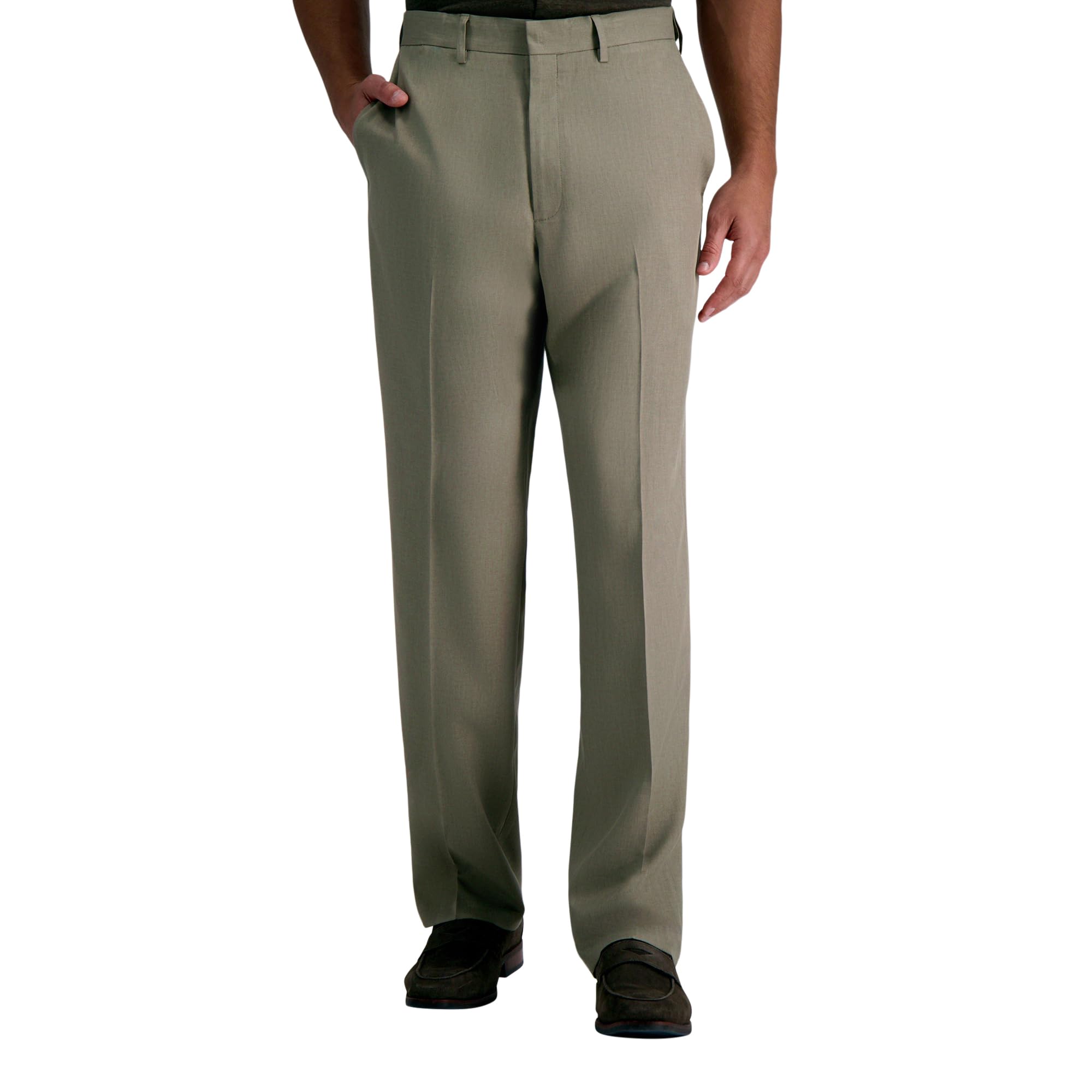 Haggar Men's Premium Comfort Straight Fit Dress Pant - Oatmeal 44x30 Image Haggar Men's Premium Comfort Straight Fit Dress Pant - Oatmeal 44x30 Image