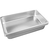 EGGKITPO Stainless Steel Pan 6-Pack 6 Inch Deep Full Size Pans Catering Storage Metal Food Pan Commercial Steamer pan Food Catering Trays for Hotel Steam Table Tray for Food Warmer