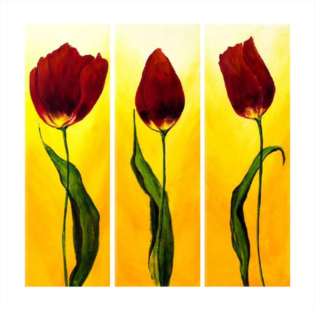 Neonphoenix Hand painted Dinning Room Tough Canvas Made Blossom Red Flower Wood Inside Stretched Art Work Oil Painting (smaller one)