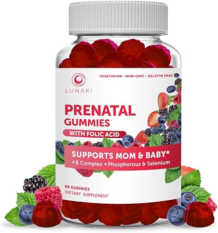 Amazon Com Prenatal Vitamins Gummies For Women With Iron And Folic Acid Chewable Multivitamin Gummy Without Corn Syrup 30 Day Supply Health Personal Care