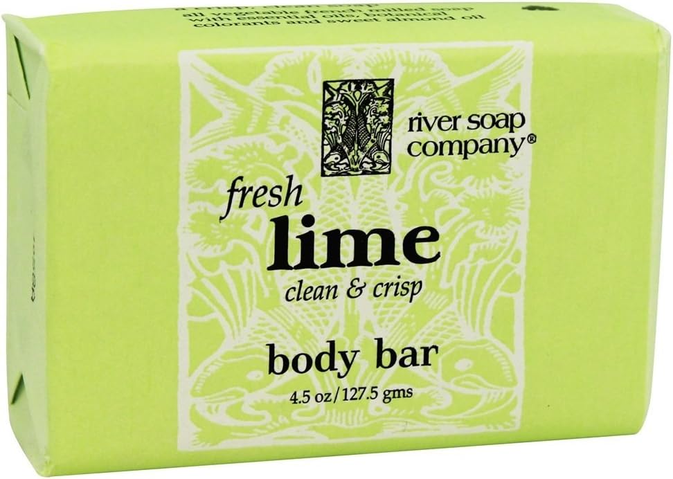 River Soap Company Bar Soap, Fresh Lime, 4.5 Ounce