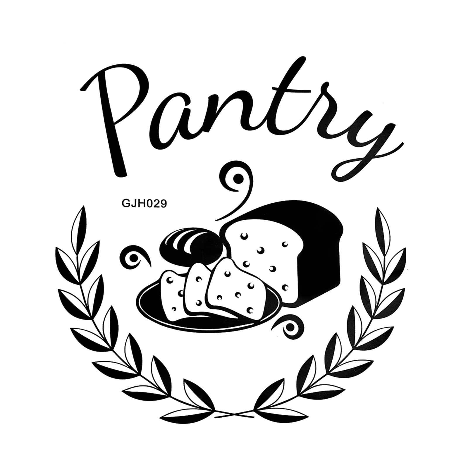 SUPERDANT Pantry Quotes Wall Stickers Vinyl Wall Decor Stickers DIY Saying Wall Art Decal Sticker Home Decoration for Living Room, Bedroom, Bathroom, Black(28x30cm)