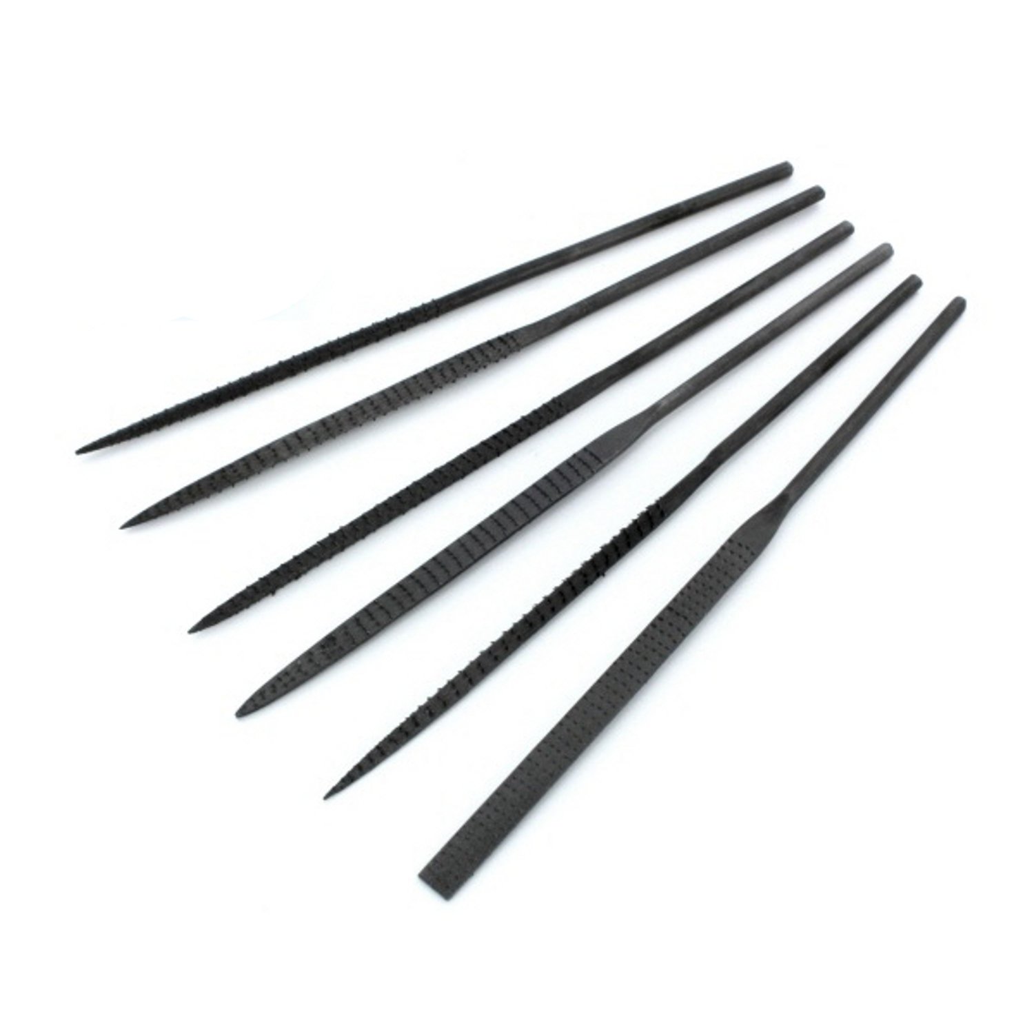 Modelcraft 6-Piece Rasp File Set Wax/Wood Work, Pack of 6, Silver