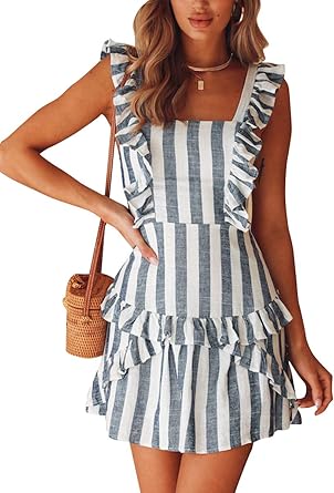 striped bodycon mini dress