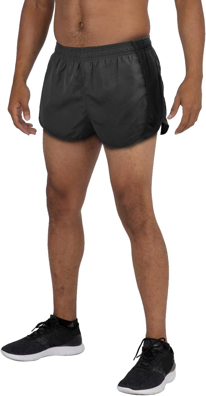 Men's Quick-Dry Running Shorts Lightweight 1" Inch with Extreme Split