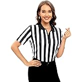 CUTIEHON Women's Referee Shirt, Official Basketball Umpire Jersey for Halloween Costumes Football Uniforms