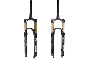 BOLANY 26/27.5/29 inch MTB Bicycle Magnesium Alloy Suspension Fork, Tapered Steerer and Straight Steerer Front Fork (Manual Lockout - Remote Lockout)