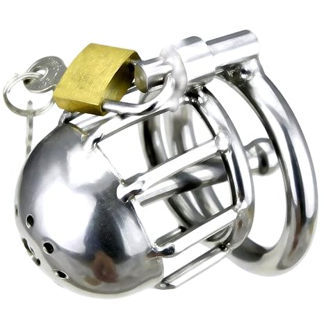 SEE-X® Prinzengefängnis CB Keuschheitskäfig mit Zwangs-Dilator, Keuschheitsgürtel für ihn Peniskäfig mit Röhren-Zwangsdilator