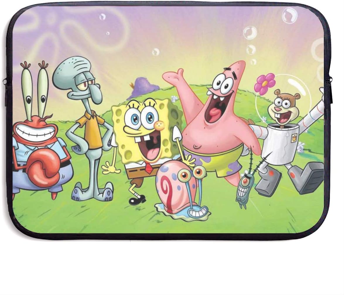 Laptop Sleeve Bag Spongebob Squarepants Tablet Briefcase Ultraportable Protective Canvas for 13 Inch MacBook Pro/MacBook Air/Notebook Computer