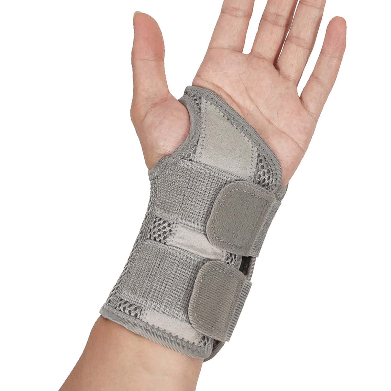 SONGQEE Carpal Tunnel Wrist Support Brace With 2 Metal Splints Left Hand for Men Women, Wrist Splint Stabilizer Hand Support Help Relieve Carpal Tunnel Pain Arthritis Tendonitis RSI Wrist Sprain