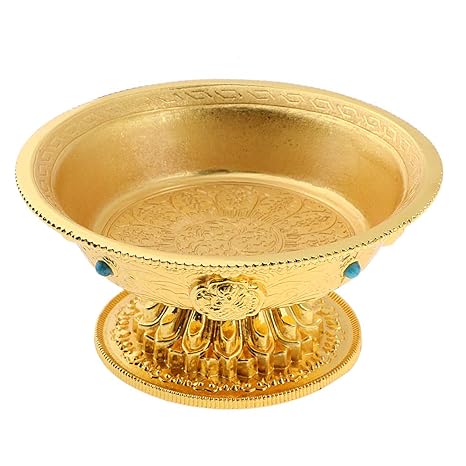 Amazon Com Fityle Alloy Lotus Fruit Bowl Buddhist Temple