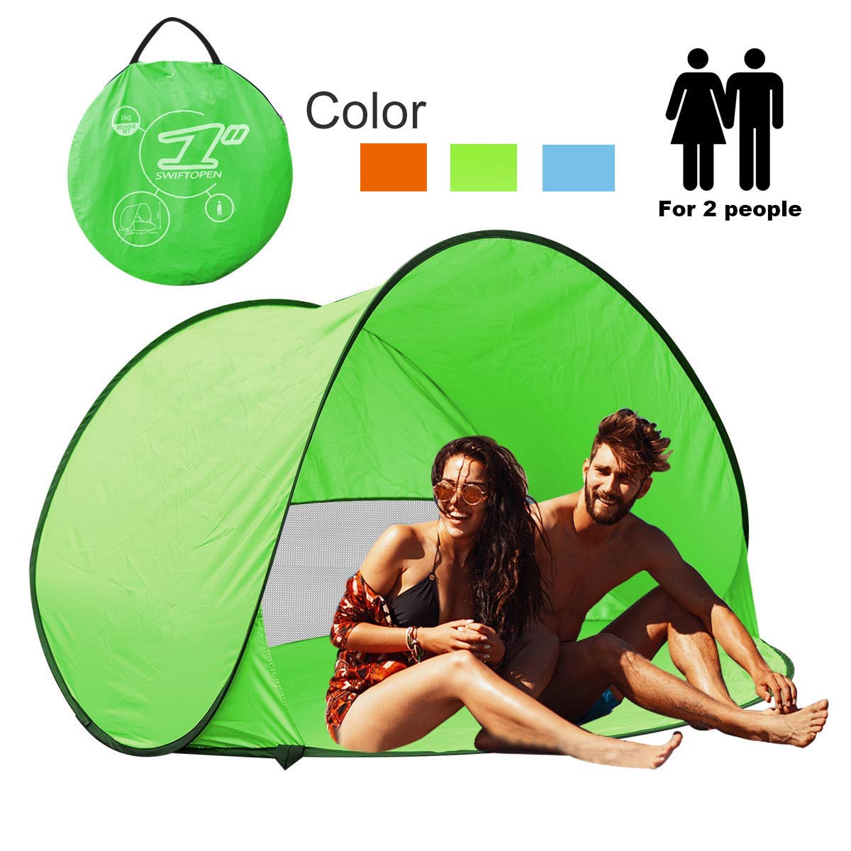 AOGETYO Instant Sun Shade Tent POP UP Family UV Play Beach Tent Cabana