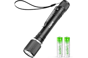 Lepro Flashlight, Led Flashlight with AA Battery Included, LED Torch for Emergency Camping Hiking Dog Walking, Halloween, Chr