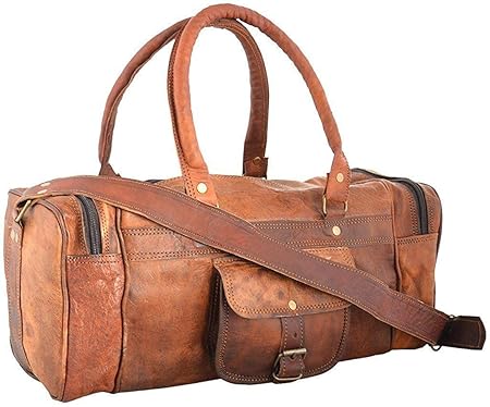CRAFAT 20 Genuine Leather Vintage Unisex Duffel Travel Bag