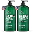 Botanic Hearth Tea Tree Shampoo and Conditioner Set - with 100% Pure Tea Tree Oil, for Itchy and Dry Scalp, Sulfate/Paraben Free - for Men and Women - 16 fl oz each