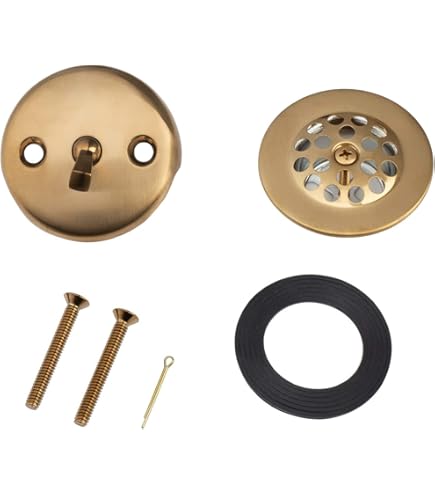 Westbrass 14-Inch Trip Lever Bath Waste & Overflow With Grid Drain - Polished Brass, 20 Gauge Brass