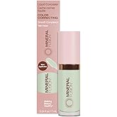 Mineral Fusion Color Correcting Full Coverage Concealer, 0.24 fl oz, With Vitamin C & Hyaluronic Acid, Lightweight Multi-Tasking Under Eye Concealer & Dark Spot Corrector, Vegan & Hypoallergenic