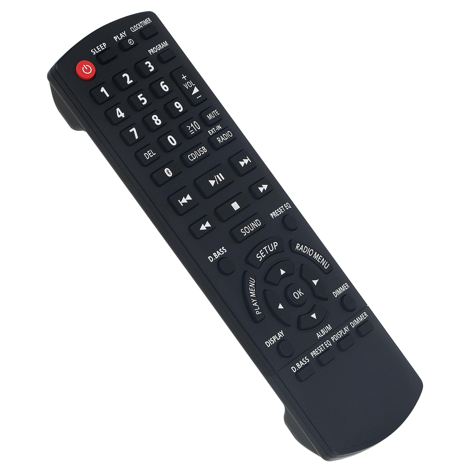 AULCMEET Replacement Remote N2QAYB001101 Fit for Panasonic CD Stereo Systeem SA-PMX80 SB-PMX70 SB-PMX70 SB-PMX70 SC-PMX92 SC-PMX90 SA-PMX92 SA-PMX90 SB-PMX70 SB-PMX70 SC-PMX92 SA-PMX92 SB-PMX70