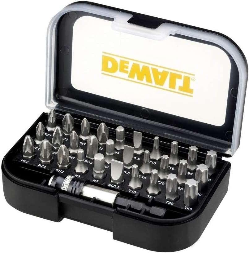 DEWALT DT7944S-QZ Juego 31 piezas con puntas atornillar y adaptador de cambio rápido, Black/Yellow