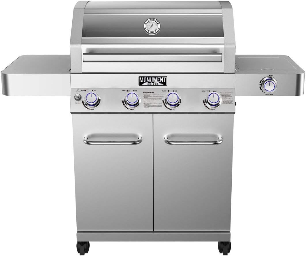 Review Monument Grills 41847NG Stainless Steel 4 Burner Propane Grill