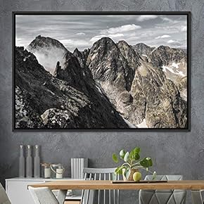 signwin Framed Canvas Wall Art Mountainscape Aerial Dramatic...
