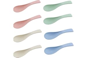 Wheat Straw Soup Spoons, Colourful Unbreakable Meal Spoon Chinese Soup Spoons, Asian Soup Spoons, Rice Spoons Japanese Spoon 