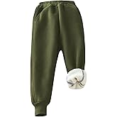Gihuo Unisex Boys Girls Winter Warm Sherpa Lined Sweatpants Jogger