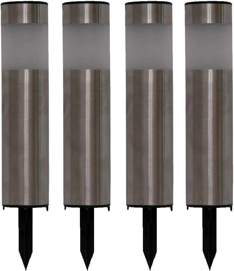 Tricod Inc L2207L Stainless Steel Long Tube Solar Light (4-Pack)